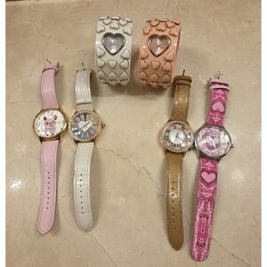 Lot Of 6 Betsey Johnson Watches All Working But Need Batteries